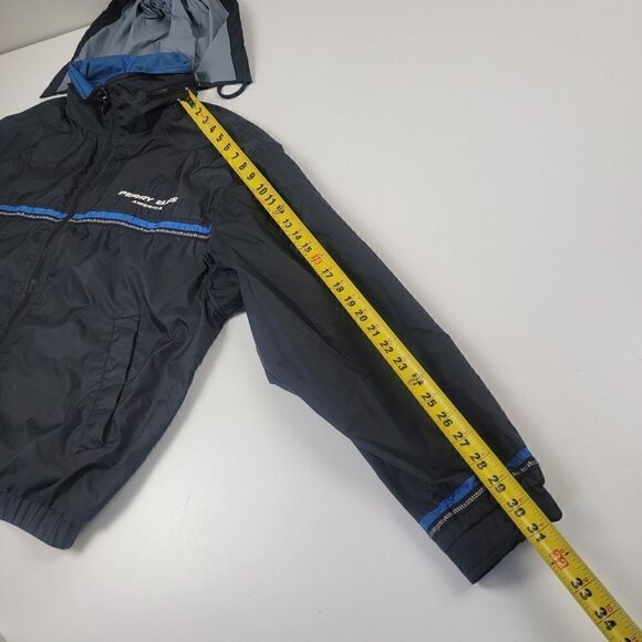 Vintage 90s Y2K Perry Ellis Windbreaker Lightweight Rain Jacket Large Blue - Picture 8 of 12